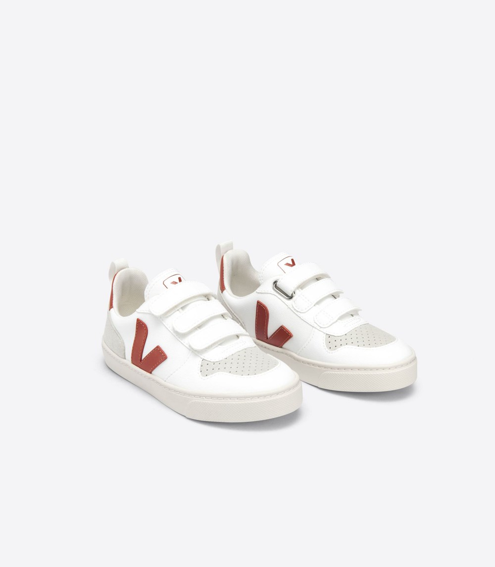 Veja Sneakers Kids - V-10 Velcro Cwl - White - 7591FHTYU